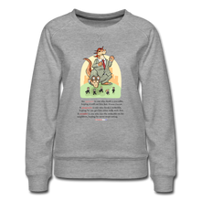 Load image into Gallery viewer, FEEDING THE WOKEDILE (with graphic) - Women’s Premium Sweatshirt - heather gray
