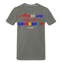 Load image into Gallery viewer, AMERICANS AGAINST CENSORSHIP - Men&#39;s Premium T-Shirt - asphalt gray
