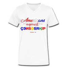 Load image into Gallery viewer, AMERICANS AGAINST CENSORSHIP - Men&#39;s V-Neck T-Shirt - white
