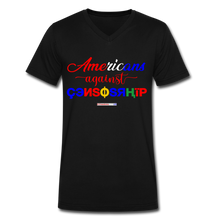 Load image into Gallery viewer, AMERICANS AGAINST CENSORSHIP - Men&#39;s V-Neck T-Shirt - black
