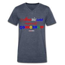 Load image into Gallery viewer, AMERICANS AGAINST CENSORSHIP - Men&#39;s V-Neck T-Shirt - heather navy
