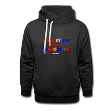 Load image into Gallery viewer, AMERICANS AGAINST CENSORSHIP - Shawl Collar Hoodie - black
