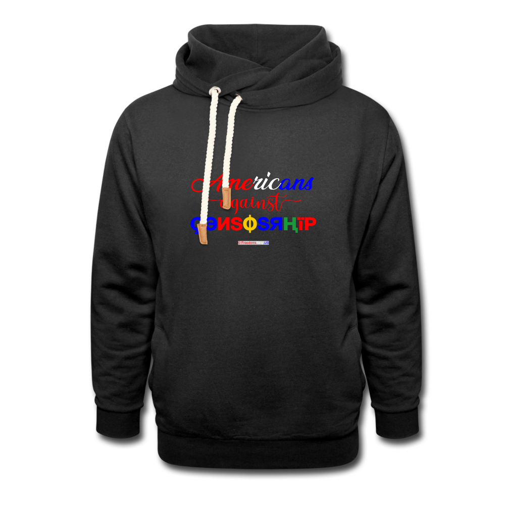 AMERICANS AGAINST CENSORSHIP - Shawl Collar Hoodie - black