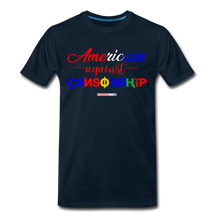 Load image into Gallery viewer, AMERICANS AGAINST CENSORSHIP - Men’s Premium Organic T-Shirt - deep navy
