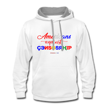 Load image into Gallery viewer, AMERICANS AGAINST CENSORSHIP - Contrast Hoodie - white/gray
