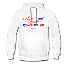 Load image into Gallery viewer, AMERICANS AGAINST CENSORSHIP - Men’s Premium Hoodie - white
