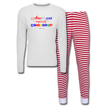 Load image into Gallery viewer, AMERICANS AGAINST CENSORSHIP - Unisex Pajama Set - white/red stripe
