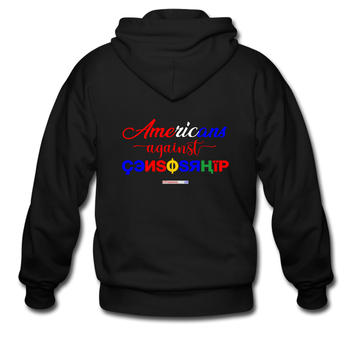 AMERICANS AGAINST CENSORSHIP - Men's Zip Hoodie - black