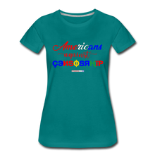 Load image into Gallery viewer, AMERICANS AGAINST CENSORSHIP - Women’s Premium T-Shirt - teal
