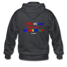 Load image into Gallery viewer, AMERICANS AGAINST CENSORSHIP - Gildan Heavy Blend Adult Zip Hoodie - deep heather
