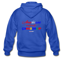 Load image into Gallery viewer, AMERICANS AGAINST CENSORSHIP - Gildan Heavy Blend Adult Zip Hoodie - royal blue
