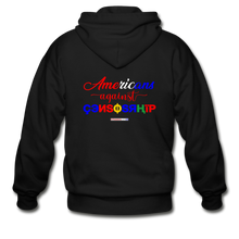 Load image into Gallery viewer, AMERICANS AGAINST CENSORSHIP - Gildan Heavy Blend Adult Zip Hoodie - black
