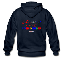 Load image into Gallery viewer, AMERICANS AGAINST CENSORSHIP - Gildan Heavy Blend Adult Zip Hoodie - navy
