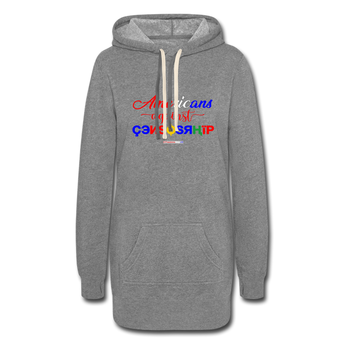 AMERICANS AGAINST CENSORSHIP - Women's Hoodie Dress - heather gray