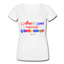 Load image into Gallery viewer, AMERICANS AGAINST CENSORSHIP - Women&#39;s Scoop Neck T-Shirt - white
