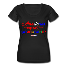 Load image into Gallery viewer, AMERICANS AGAINST CENSORSHIP - Women&#39;s Scoop Neck T-Shirt - black
