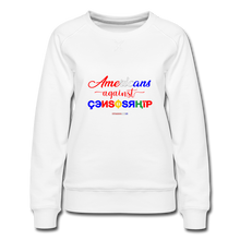 Load image into Gallery viewer, AMERICANS AGAINST CENSORSHIP - Women’s Premium Sweatshirt - white
