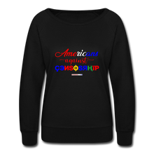 Load image into Gallery viewer, AMERICANS AGAINST CENSORSHIP - Women’s Crewneck Sweatshirt - black
