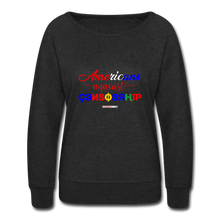 Load image into Gallery viewer, AMERICANS AGAINST CENSORSHIP - Women’s Crewneck Sweatshirt - heather black
