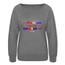 Load image into Gallery viewer, AMERICANS AGAINST CENSORSHIP - Women’s Crewneck Sweatshirt - heather gray
