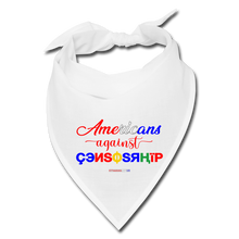 Load image into Gallery viewer, AMERICANS AGAINST CENSORSHIP - Bandana - white
