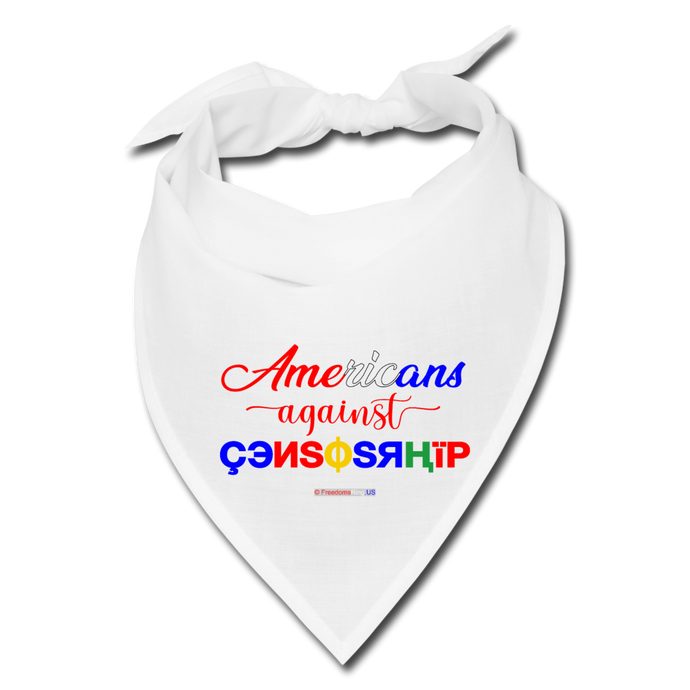 AMERICANS AGAINST CENSORSHIP - Bandana - white