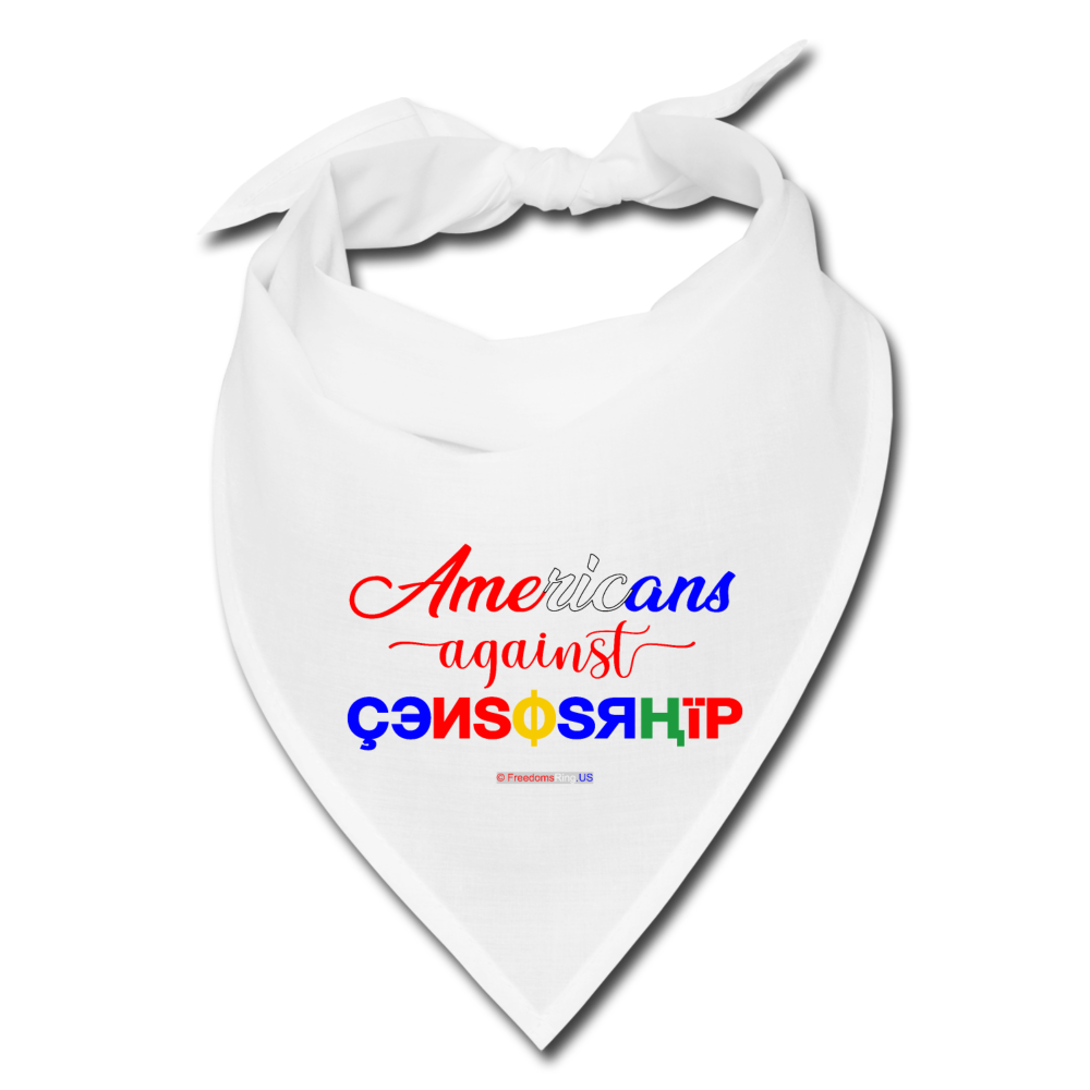 AMERICANS AGAINST CENSORSHIP - Bandana - white