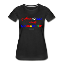 Load image into Gallery viewer, AMERICANS AGAINST CENSORSHIP - Women’s Premium Organic T-Shirt - black
