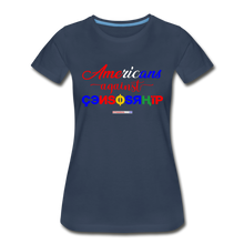 Load image into Gallery viewer, AMERICANS AGAINST CENSORSHIP - Women’s Premium Organic T-Shirt - navy
