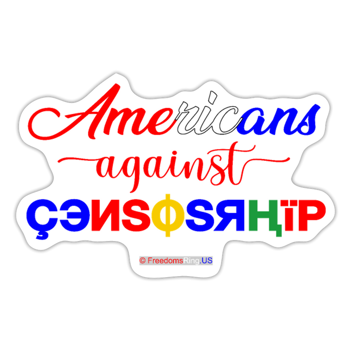 AMERICANS AGAINST CENSORSHIP - Sticker - white matte