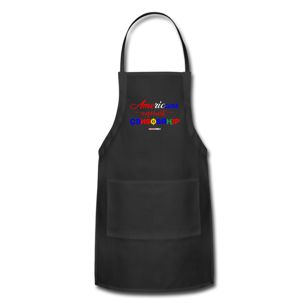 AMERICANS AGAINST CENSORSHIP - Adjustable Apron - black