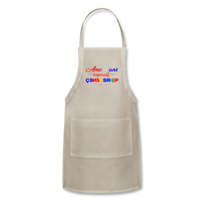 AMERICANS AGAINST CENSORSHIP - Adjustable Apron - natural