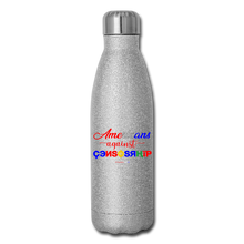 Load image into Gallery viewer, AMERICANS AGAINST CENSORSHIP - Insulated Stainless Steel Water Bottle - silver glitter
