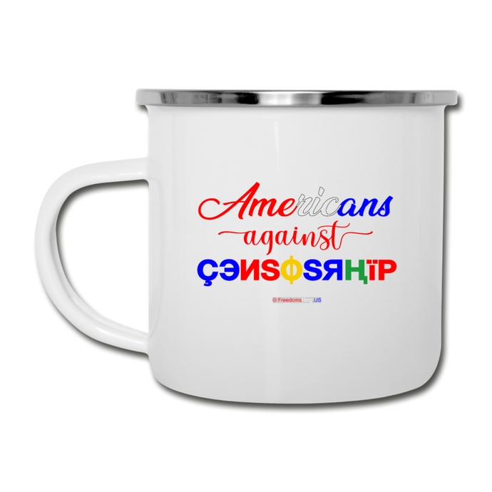 AMERICANS AGAINST CENSORSHIP - Camper Mug - white