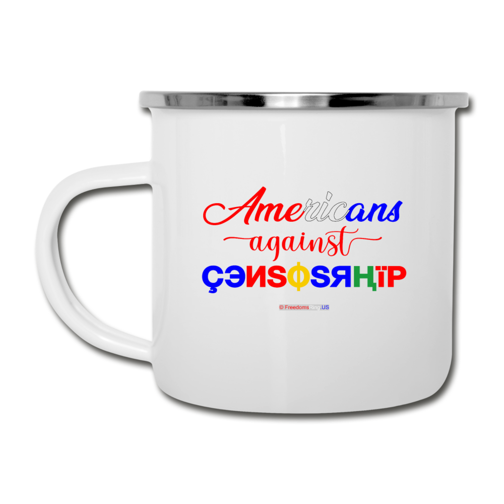 AMERICANS AGAINST CENSORSHIP - Camper Mug - white