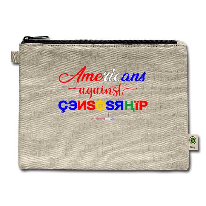 AMERICANS AGAINST CENSORSHIP - Carry All Pouch - natural