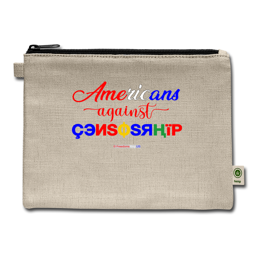 AMERICANS AGAINST CENSORSHIP - Carry All Pouch - natural