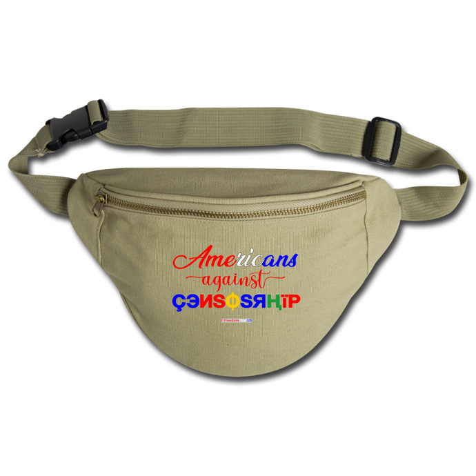 AMERICANS AGAINST CENSORSHIP - Fanny Pack | Comfort Colors 344 - khaki