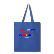 Load image into Gallery viewer, AMERICANS AGAINST CENSORSHIP - Tote Bag - royal blue
