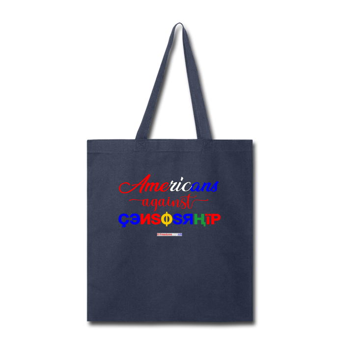 AMERICANS AGAINST CENSORSHIP - Tote Bag - navy