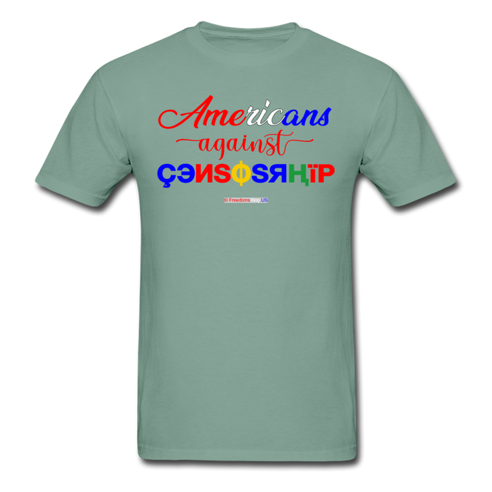 AMERIKA'S NEW HOME PAGE - Unisex ComfortWash Garment Dyed T-Shirt - seafoam green