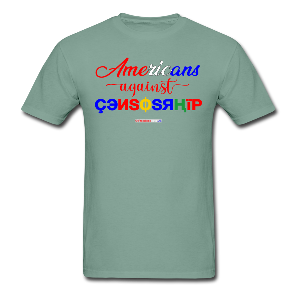 AMERIKA'S NEW HOME PAGE - Unisex ComfortWash Garment Dyed T-Shirt - seafoam green