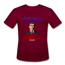 Load image into Gallery viewer, AMERIKA&#39;S NEW HOME PAGE - Men’s Moisture Wicking Performance T-Shirt - burgundy
