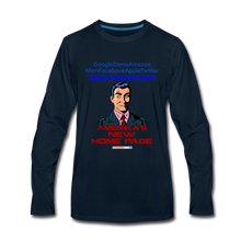 Load image into Gallery viewer, AMERIKA&#39;S NEW HOME PAGE - Men&#39;s Premium Long Sleeve T-Shirt - deep navy
