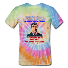 Load image into Gallery viewer, AMERIKA&#39;S NEW HOME PAGE - Unisex Tie Dye T-Shirt - rainbow
