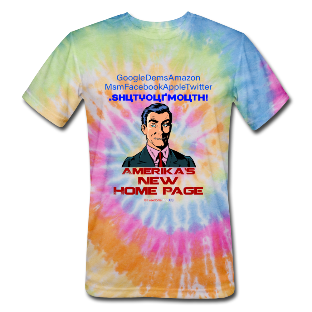 AMERIKA'S NEW HOME PAGE - Unisex Tie Dye T-Shirt - rainbow