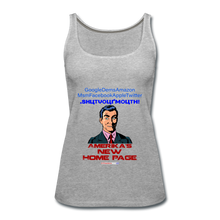 Load image into Gallery viewer, AMERIKA&#39;S NEW HOME PAGE - Women’s Premium Tank Top - heather gray
