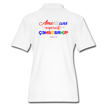 Load image into Gallery viewer, AMERIKA&#39;S NEW HOME PAGE - Women&#39;s Pique Polo Shirt - white
