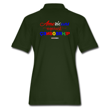 Load image into Gallery viewer, AMERIKA&#39;S NEW HOME PAGE - Women&#39;s Pique Polo Shirt - forest green
