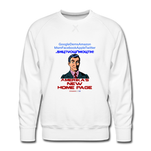 Load image into Gallery viewer, AMERIKA&#39;S NEW HOME PAGE - Men’s Premium Sweatshirt - white
